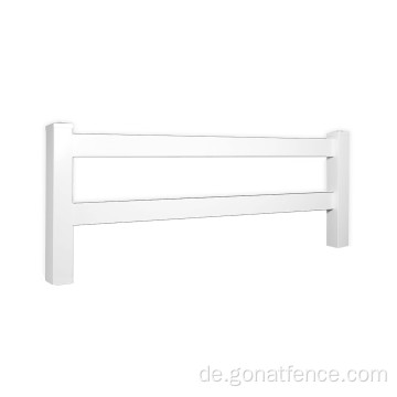 2 Rail White Vinyl Ranch Rail Horse Zaun